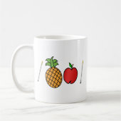 Mug stylo de pomme d'ananas de stylo (Gauche)