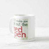 Mug Stylo de rouge de professeur (Devant gauche)