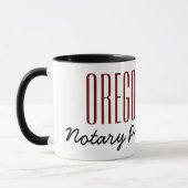 Mug Stylo Posé Notaire Public De L'Oregon (Gauche)