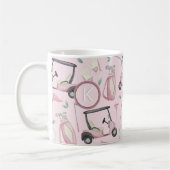 Mug Stylo Rose Feminine Golf Design Personnalisé Monog (Gauche)