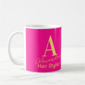 Mug Stylo simple moderne Monogramme (Gauche)