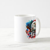 Mug Sublimation d'aigle patriotique américain-61905 (Devant droit)
