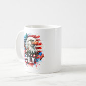 Mug Sublimation d'aigle patriotique américain-61905 (Devant gauche)