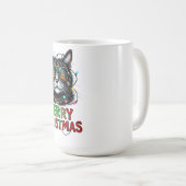 Mug Sublimation de chat de Noël amusante (Devant droit)