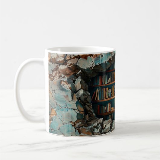 Mug Sublimation de la bande 3D de la bibliothèque 3D e (Gauche)