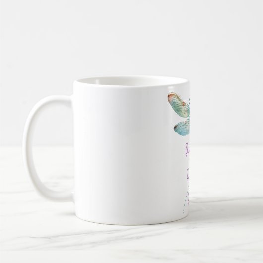 Mug Sublimation de libellule inspirationnelle/commémor (Gauche)
