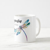 Mug Sublimation de libellule inspirationnelle/commémor (Devant droit)