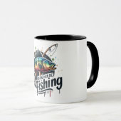 Mug Sublimation de pêche/ Je préférerais pêcher (Devant droit)