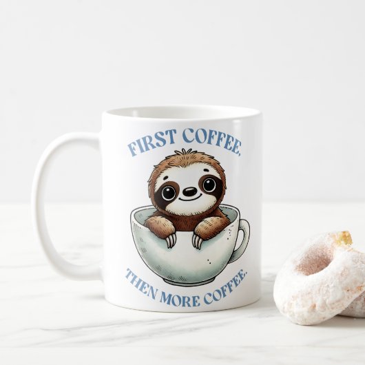 Mug Sublimation drôle de fentes (Avec donut)