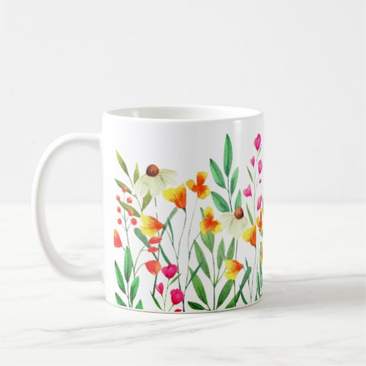 Mug Sublimation fleur sauvage (Gauche)