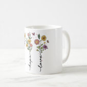Mug Sublimation florale chrétienne inspirante (Devant droit)