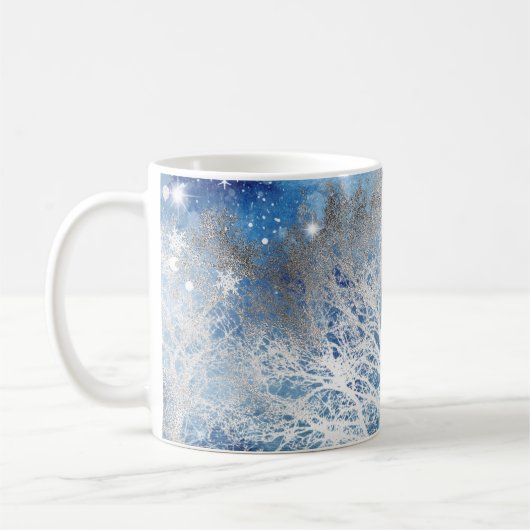 Mug Sublimations hivernales Arbres d'argent (Gauche)