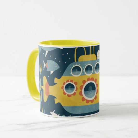 mug submarine vintage mok (Voorkant links)