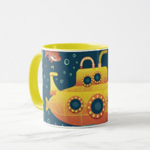 mug submarine vintage mok