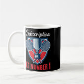 Mug Subscription At Number 1 Funny Badminton  (Gauche)
