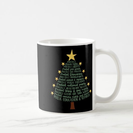 Mug Subtle Anti Trump Funny Christmas Tree  (Droite)