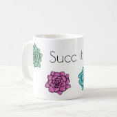 Mug Succ il vers le haut des succulents (Devant gauche)