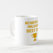 Mug Succès Débloqué Meilleur Papa Trophée Pixel (Devant gauche)
