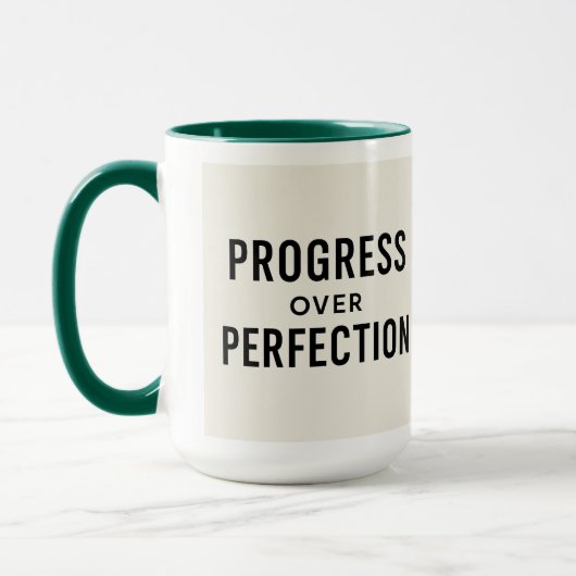 Mug Succès Sip : Progrès sur la perfection (Gauche)