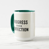 Mug Succès Sip : Progrès sur la perfection (Devant gauche)