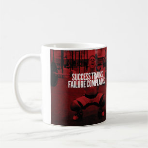 Mug Succès Trains Échec Plains. Motivation du gymnase