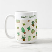 Mug Succulent personnalisé et cactus dans un Motif de (Gauche)