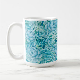 Mug Succulents bleus