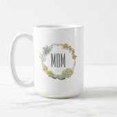 Mug Succulents, brindilles et jour de mère des pierres (Gauche)