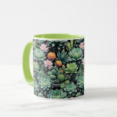 Mug Succulents florissants et Plantes de cactus (Devant gauche)