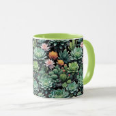 Mug Succulents florissants et Plantes de cactus (Devant droit)