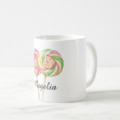 Mug Sucettes Vertes Lime Jaune Banane Rose (Devant droit)