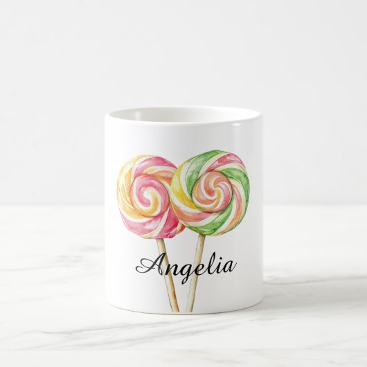 Mug Sucettes Vertes Lime Jaune Banane Rose (Centre)