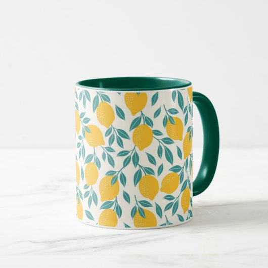 Mug Sucré Branches de citron Motif (Devant droit)
