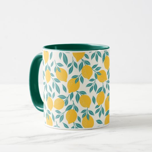 Mug Sucré Branches de citron Motif (Devant gauche)