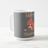 Mug Sucre Cute Sloth Noël (Devant gauche)