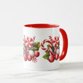 Mug Sucre de canne aquarelle Noël (Devant droit)