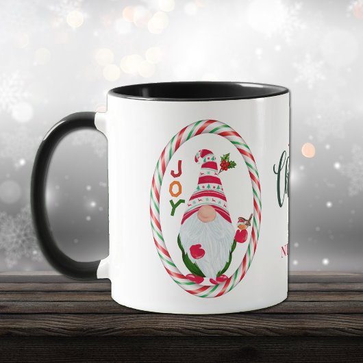 Mug Sucre de canne Cadre Gnome Joie Noël