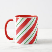 Mug Sucre de canne classique de Noël rayures (Gauche)