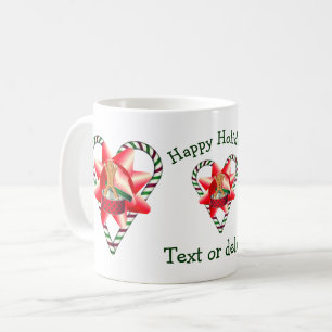 Mug Sucre de canne Coeur Noël Fêtes Personnalisées