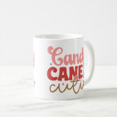 Mug Sucre de canne Cutie Retro Vacances de Noël Super (Devant droit)