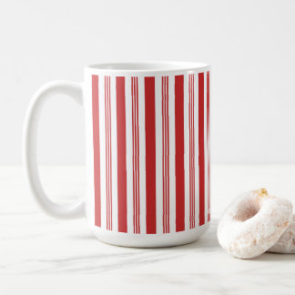 Mug Sucre de canne de Noël, Rouge, Blanc