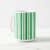 Mug Sucre de canne de Noël, Vert, Blanc (Devant gauche)