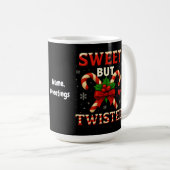 Mug Sucre de canne doux mais tordu Noël Drôle cadeau (Devant droit)