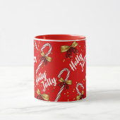 Mug Sucre de canne Holly Jolly Festive moderne Noël (Centre)