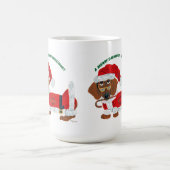 Mug Sucre de canne Père Noël de teckel (Centre)