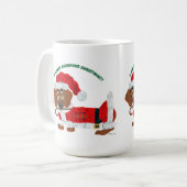 Mug Sucre de canne Père Noël de teckel (Devant gauche)