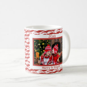 Mug Sucre de canne photo de Noël personnalisé Rouge 