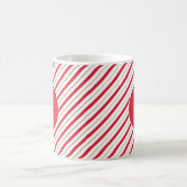 Mug Sucre de canne Red Faux Gold Stripes Monogramme Mu (Centre)