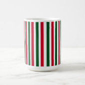 Mug Sucre de canne rouge et vert Stripes de Noël (Centre)