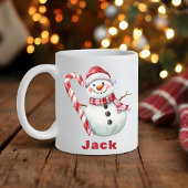 Mug Sucre de canne Snowman Noël